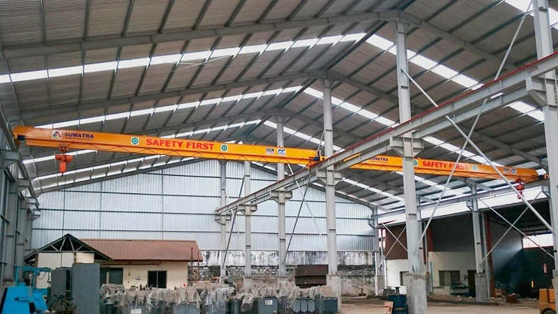 fabrikasi konstruksi hoist crane single girder di medan-sumatera utara