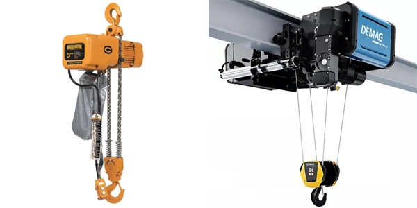 Perbedaan Electric Chain Hoist dan Wire Rope Hoist